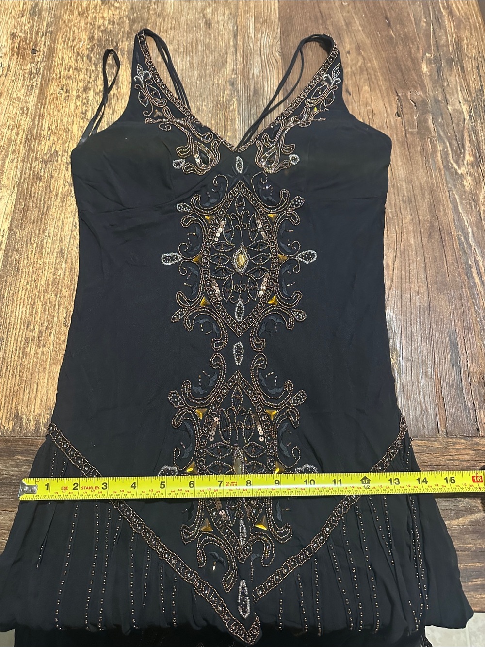 Sue Wong nocturne beaded bias cut maxi flowy dress - Picture 11 of 12